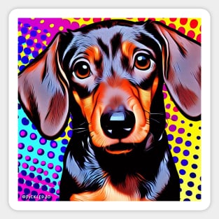 Dachshund Pop Art Sticker